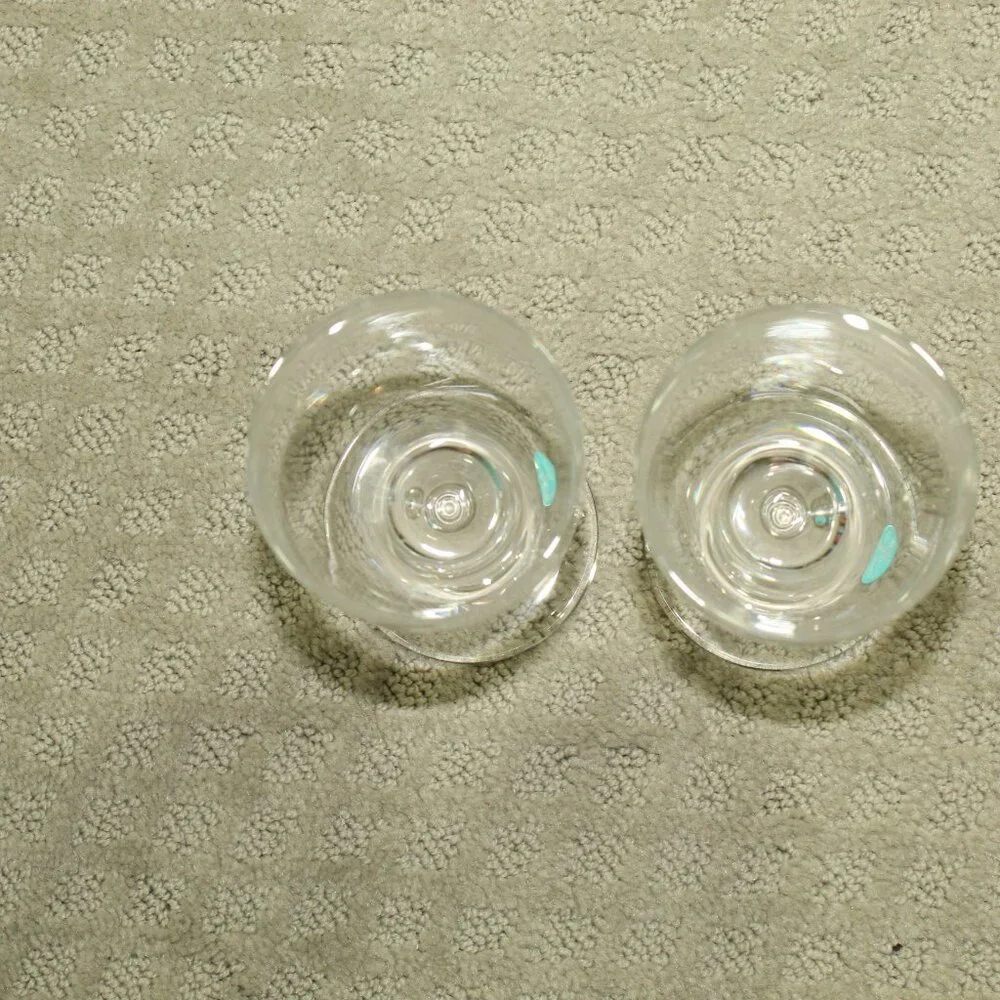 Tiffany & Co. Pair of Atlas Wine Glasses in Box w/ COA